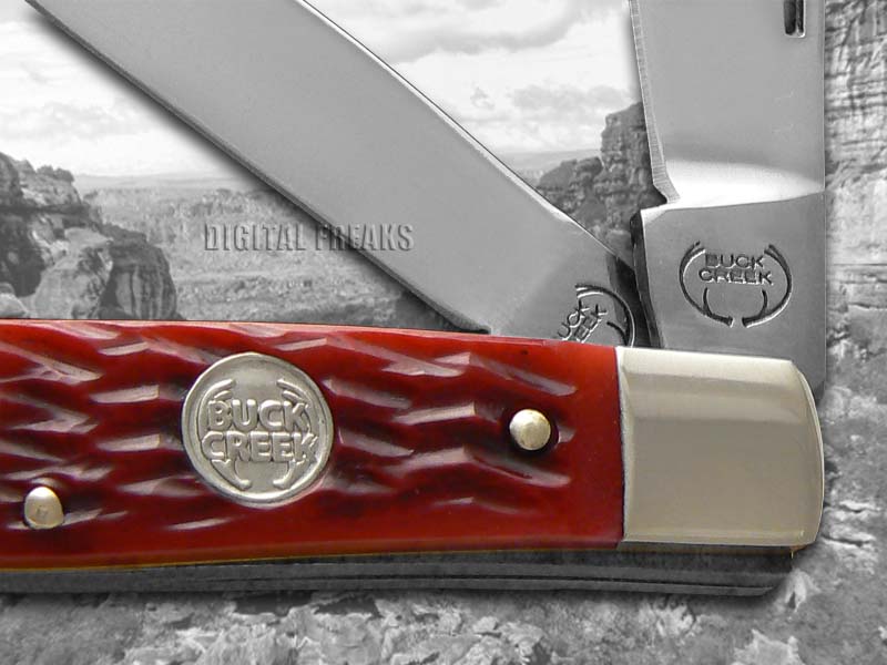 BUCK CREEK Red Diamondback Stockman Pocket Knives eBay