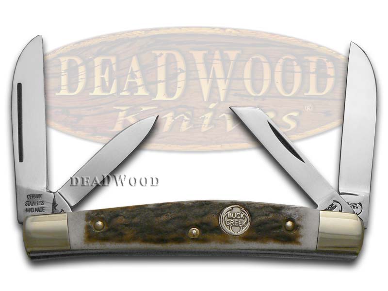 Buck Creek Little Bear & Bull Stag Pocket Knife Knives eBay