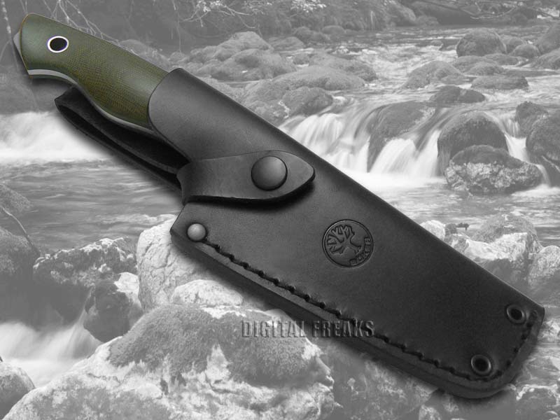 BOKER TREE BRAND Green Micarta Field Butcher Fixed Blade Stainless