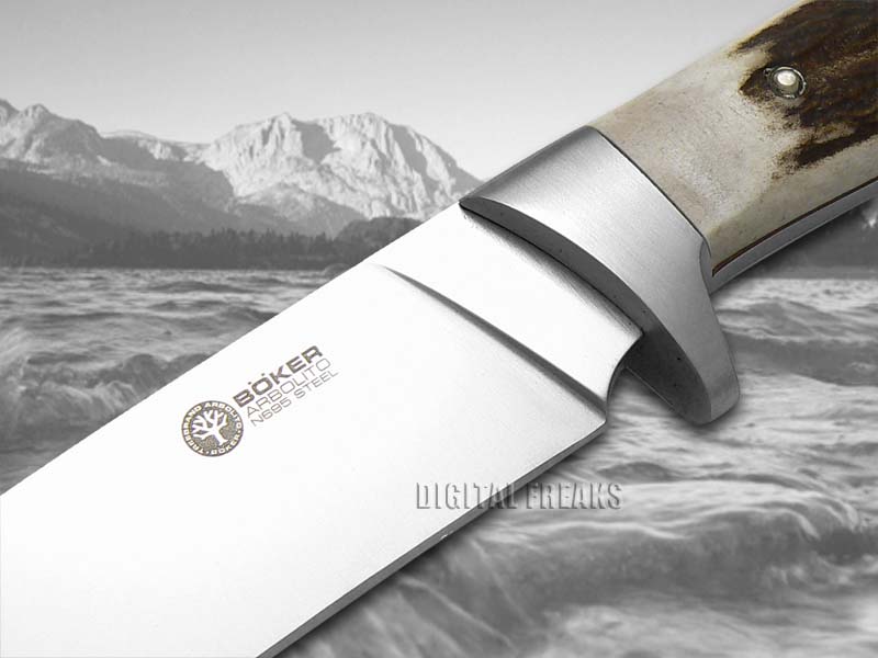 BOKER ARBOLITO Genuine Deer Stag Fixed Blade Hunter Stainless Knives Knife