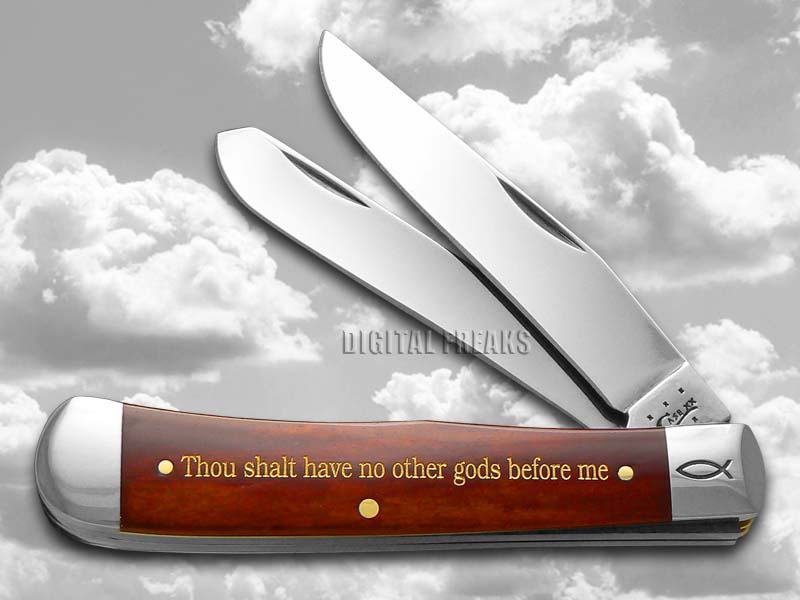 CASE XX Ten Commandments Chestnut Bone 10Knife 1/250 Set & Stone