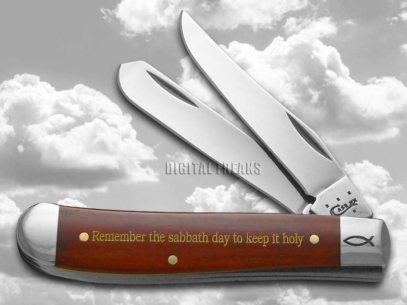 CASE XX Ten Commandments Chestnut Bone 10Knife 1/250 Set & Stone