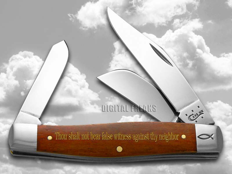 CASE XX Ten Commandments Chestnut Bone 10Knife 1/250 Set & Stone