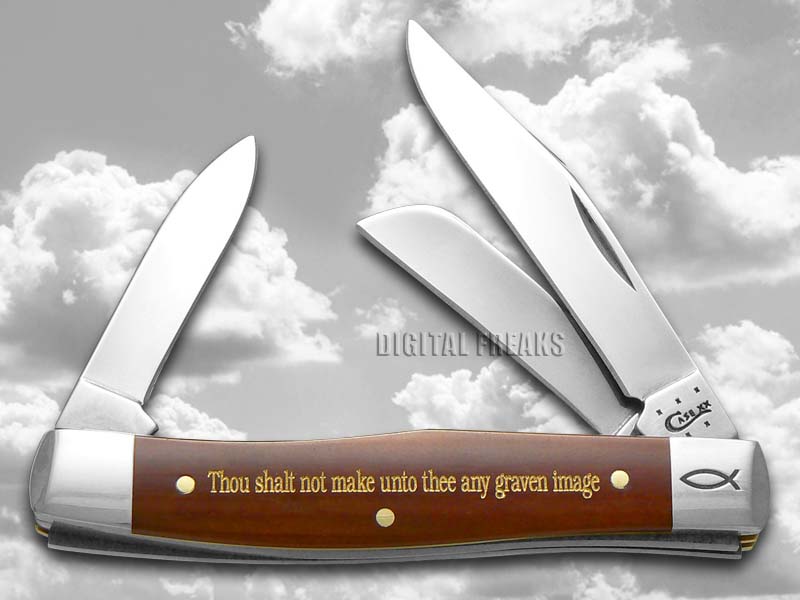 CASE XX Ten Commandments Chestnut Bone 10Knife 1/250 Set & Stone