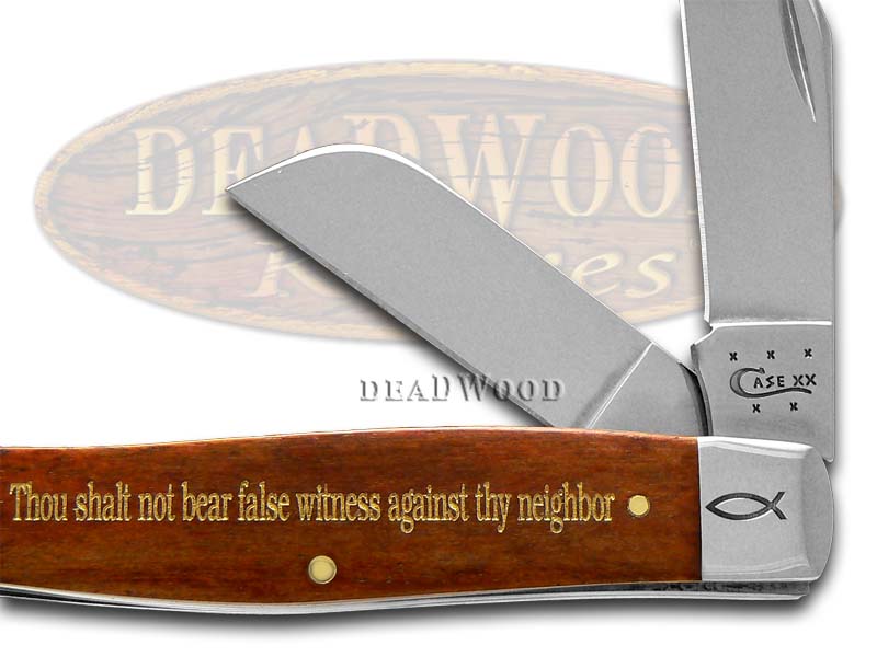 CASE XX 9th Commandment Chestnut Bone Large Stockman 1/500 Pocket Knife