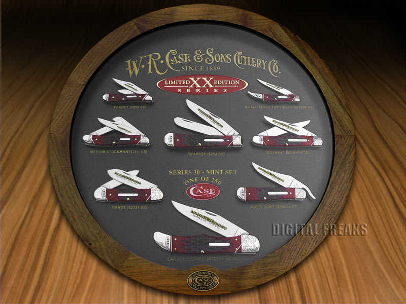 CASE XX 30th Limited Edition 1/250 Mint Set Red Brick Bone Pocket