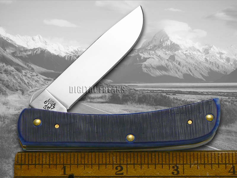 CASE XX Ford Motor Company Blue Bone Sodbuster Jr Stainless Pocket