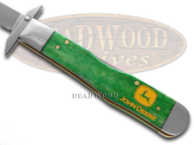 CASE XX John Deere Green Bone Cheetah 1/250 Stainless Pocket Knife