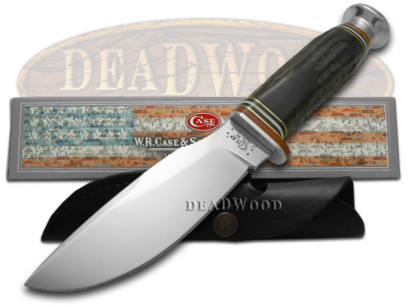 CASE XX Genuine Buffalo Horn Drop Point Fixed Blade Stainless Knife
