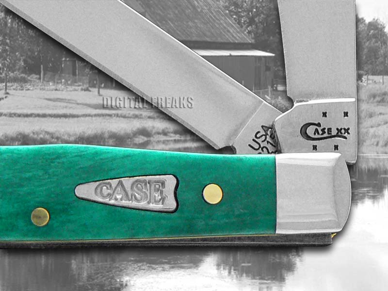 CASE XX Smooth Jade Bone Tiny Trapper Stainless Pocket Knives Knife eBay