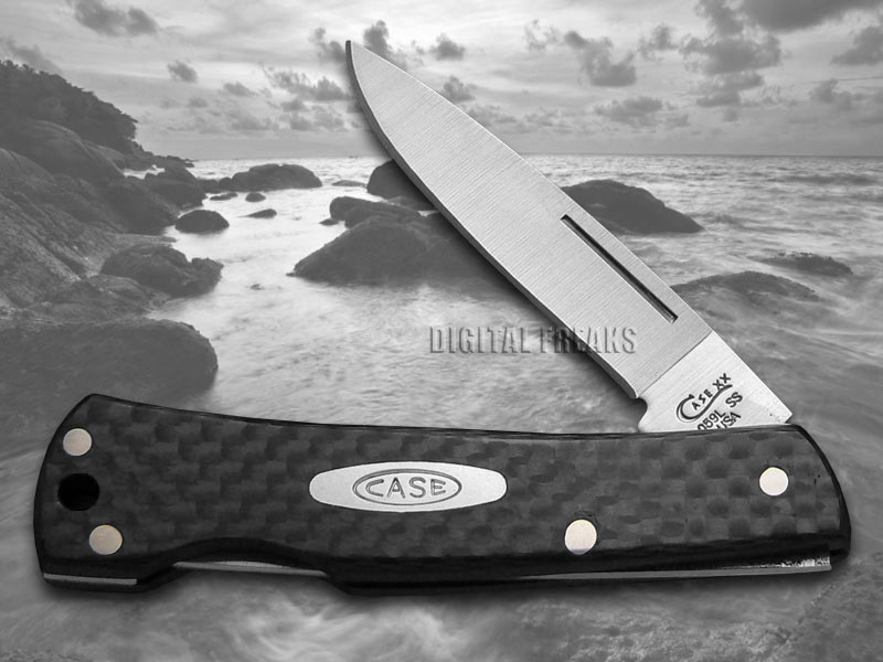 CASE XX Black Carbon Fiber Executive Lockback Stainless Pocket Knives