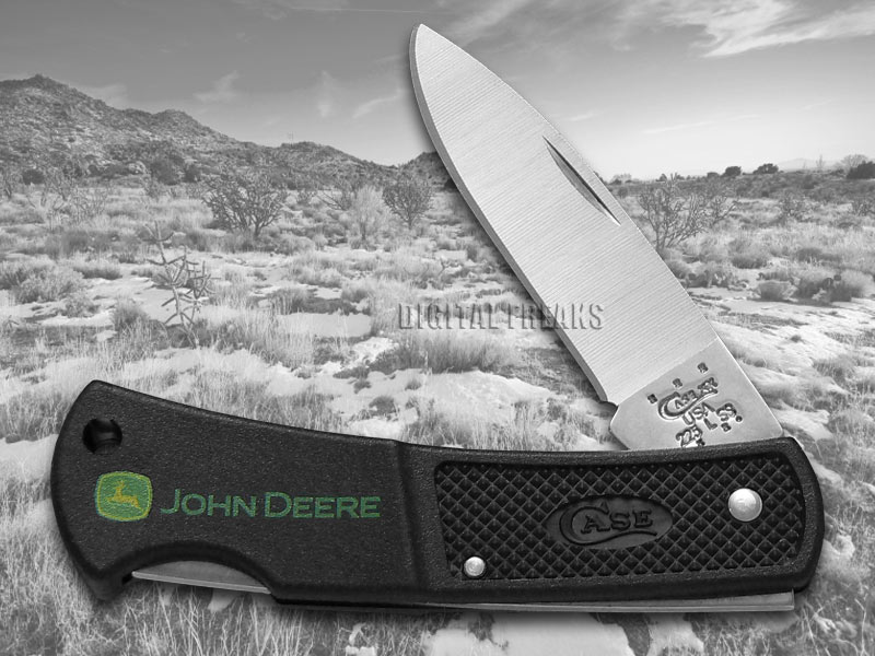 CASE XX Black Zytel John Deere Lockback Stainless Pocket Knives Knife