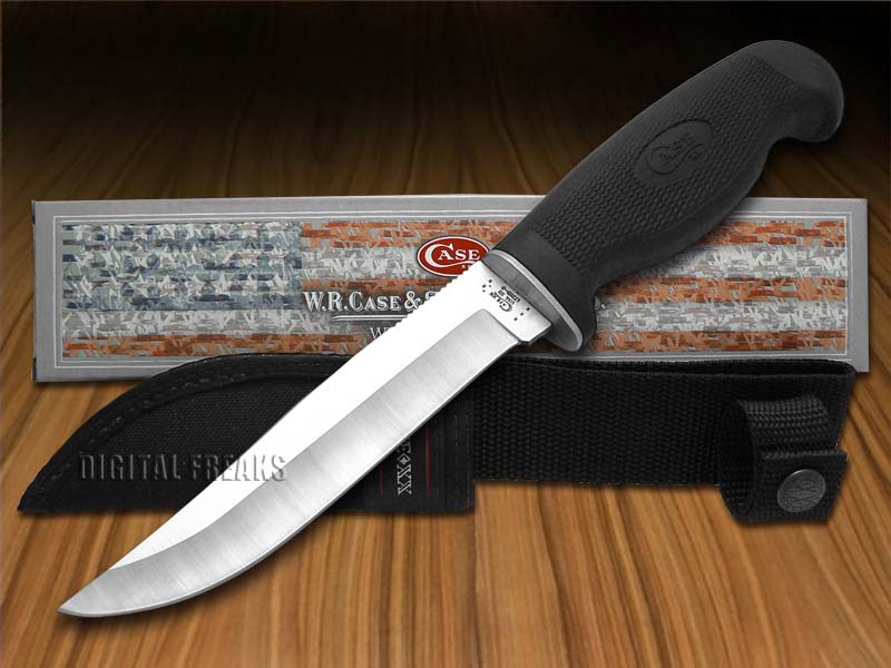 CASE XX Lightweight Black Synthetic Clip Fixed Blade Hunter Stainless