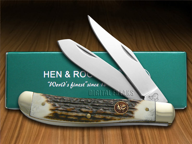 HEN & ROOSTER AND Deer Stag Trapper Pocket Knives Knife eBay