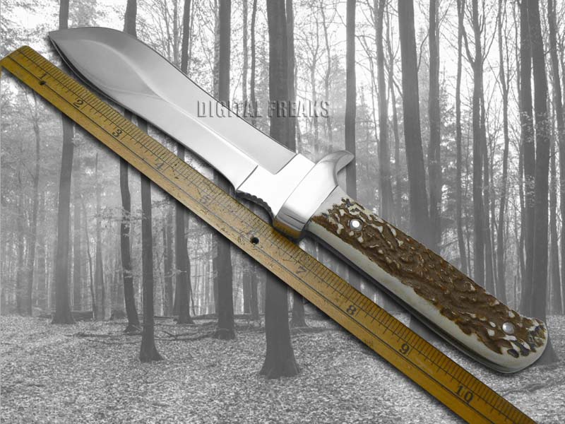 HEN & ROOSTER AND Genuine Deer Stag Fixed Blade Skinner Stainless