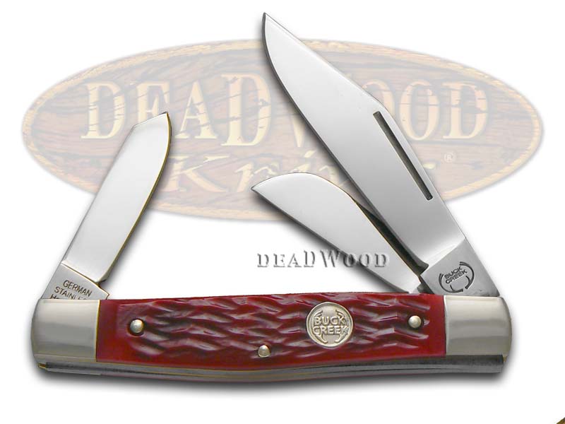 Buck Creek Red Pickbone Diamondback Stockman Pocket Knife