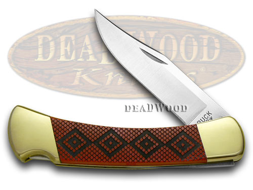 Buck 110 Custom Red Pearl Corelon Diamondback 1/400 Pocket Knife