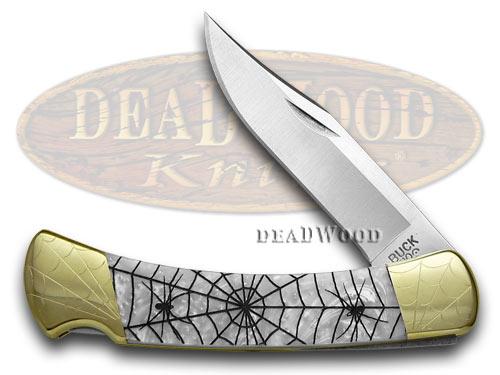 Buck 110 Folding Hunter RECLUSE Custom White Pearl Corelon Knives