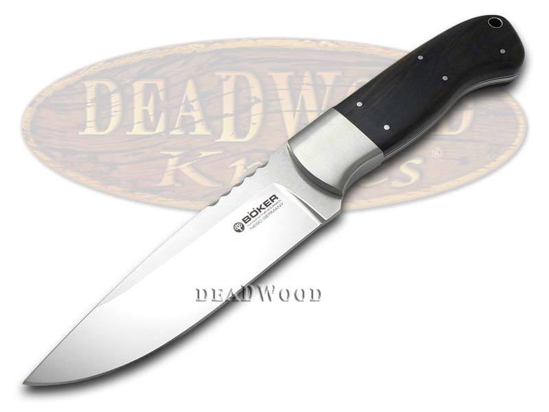 Boker Tree Brand Drikas Grenadill Wood Fixed Blade Hunter Stainless Knife Knives
