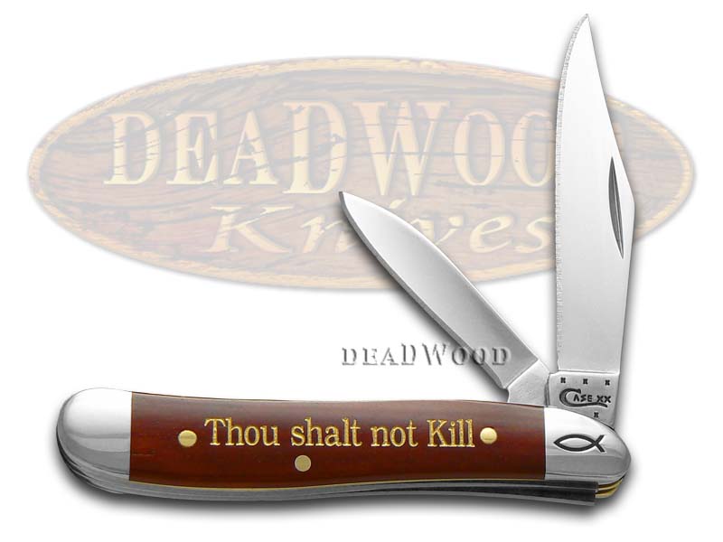 Case XX 6th Commandment Chestnut Bone Peanut 1/500 Stainless Pocket Knife