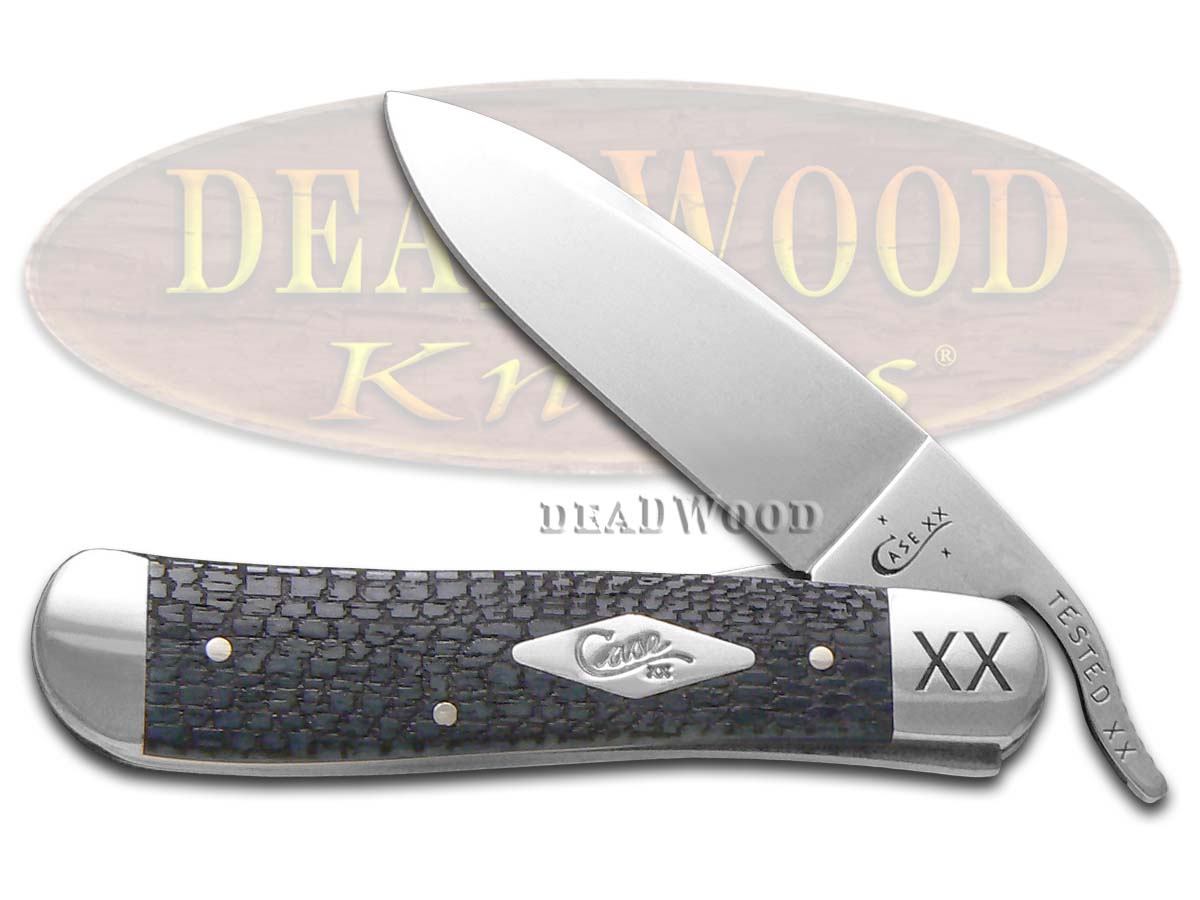 Case xx Alligator Skin Gray Bone Russlock 1/500 Stainless Pocket Knife Knives