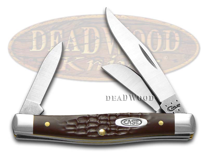 Case xx Jigged Brown Synthetic Stockman Stainless Pocket Knife Knives