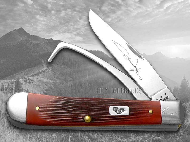 WR CASE John Wayne Red Bone Equestrian 1/250 Pocket Knife Stainless