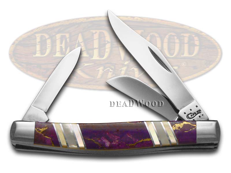 Case XX Exotic King's Mine Purple Turquoise Stockman 1/500 Stainless Pocket Knife