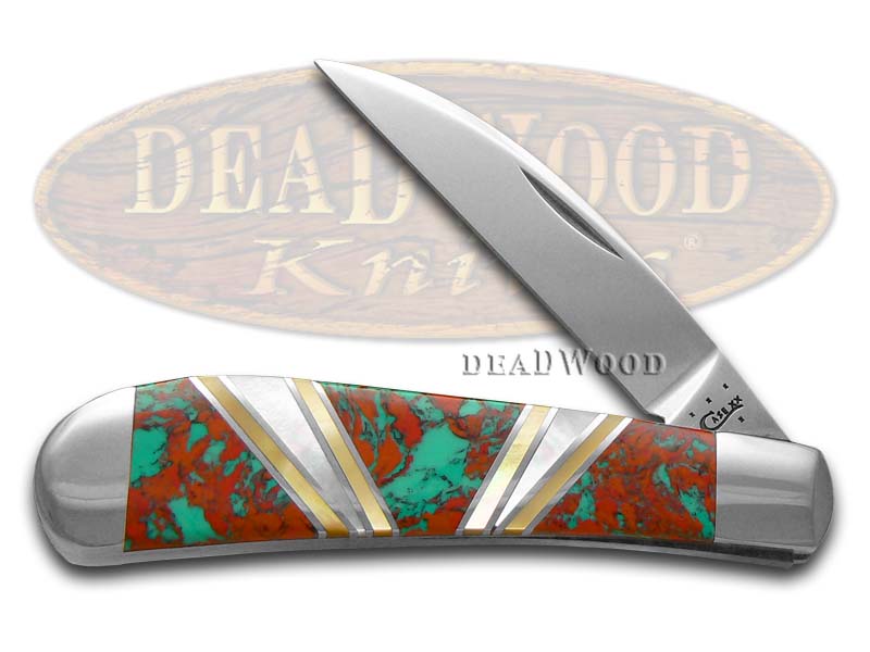 Case XX Sonora Sunset Crimson Cuprite and Mother Of Pearl Sway Back Gent Stainless Pocket Knife