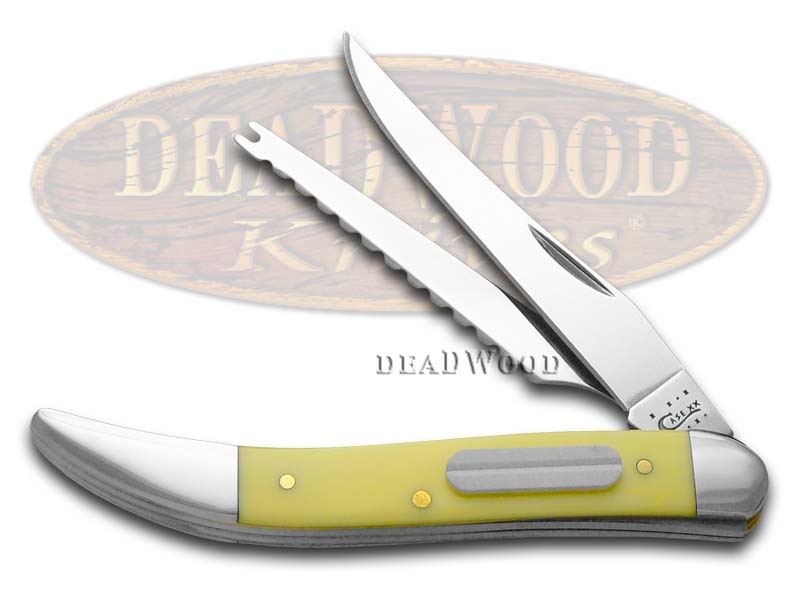 Case XX High-visibility Yellow Delrin Fishing Stainless Pocket Knife