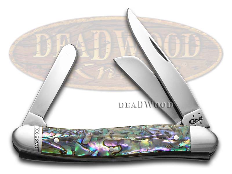 Case xx Medium Stockman Knife Genuine Abalone Stainless Pocket Knives
