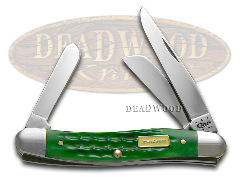 Case XX John Deere Green Bone Medium Stockman Stainless Pocket Knife