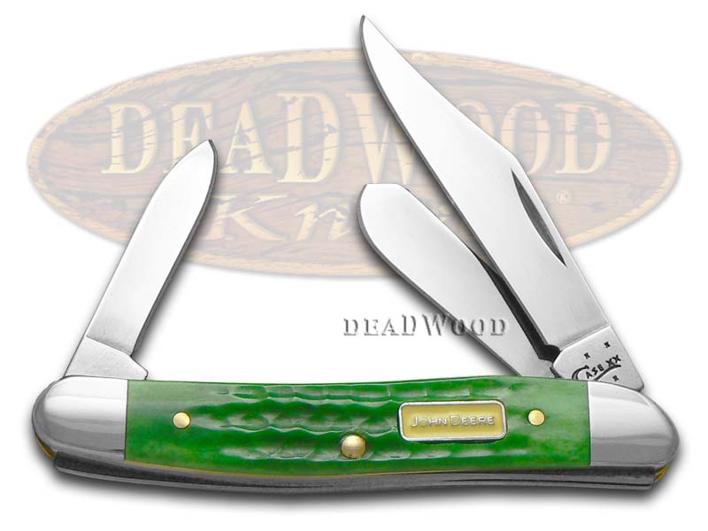 Case XX John Deere Jigged Green Bone Stockman Stainless Pocket Knife