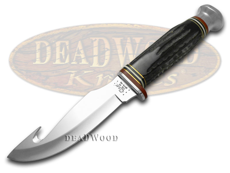 Case xx Genuine Buffalo Horn Guthook Fixed Blade Stainless Knife Knives