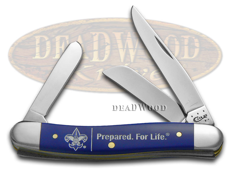 Case XX Boy Scouts Blue Delrin Medium Stockman Stainless Pocket Knife