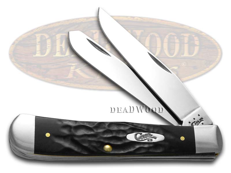 Case XX Rough Black Synthetic Trapper Stainless Pocket Knife
