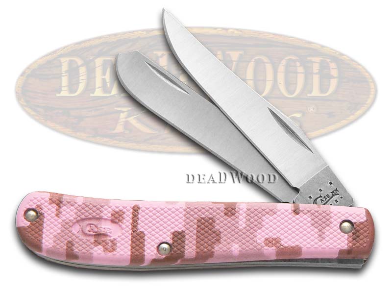 Case XX Pink Camo Synthetic Zytel Mini Trapper Stainless Pocket Knife