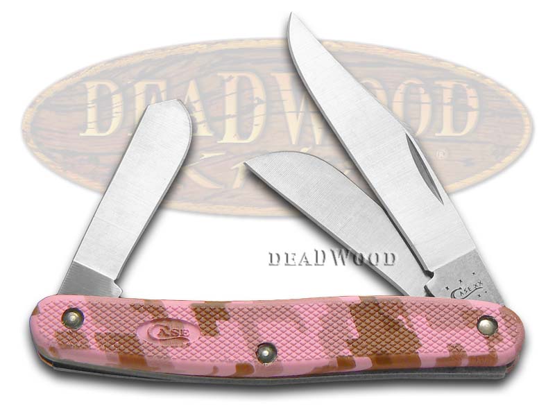 Case XX Pink Camo Caliber Zytel Stockman Stainless Pocket Knife