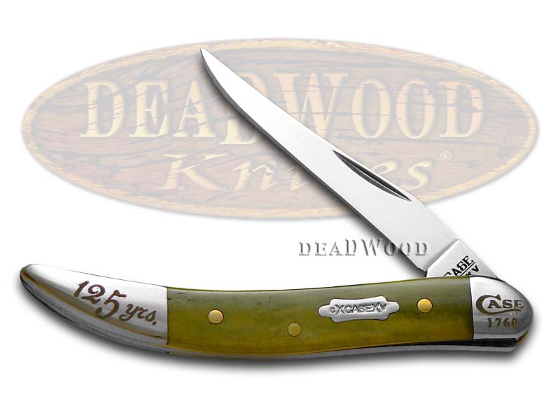 Case XX 125th Anniversary Olive Green Bone Toothpick 1/5000 Stainless Pocket Knife