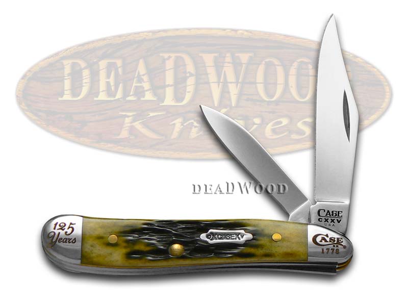 Case XX 125th Anniversary Jigged Olive Green Bone Peanut 1/5000 Stainless Pocket Knife
