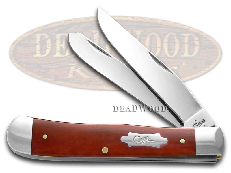 Case XX Smooth Cherry Red Bone Trapper Stainless Pocket Knife