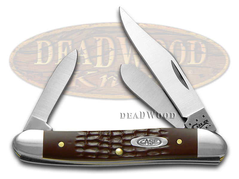 Case xx Jigged Brown Delrin Medium Stockman Stainless Pocket Knife Knives