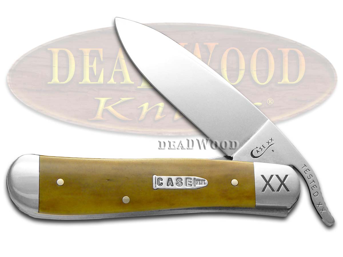 Case XX Smooth Antique Bone Russlock 1/500 Stainless Pocket Knife