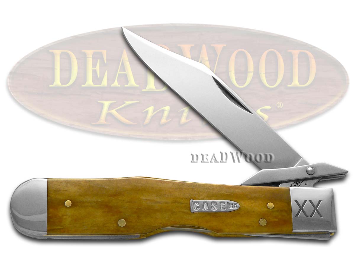 Case XX Smooth Antique Bone Cheetah 1/500 Stainless Pocket Knife