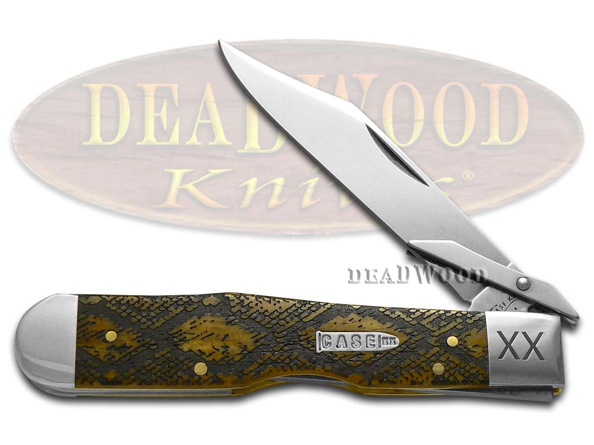 Case XX Diamondback Antique Bone Cheetah 1/500 Stainless Pocket Knife