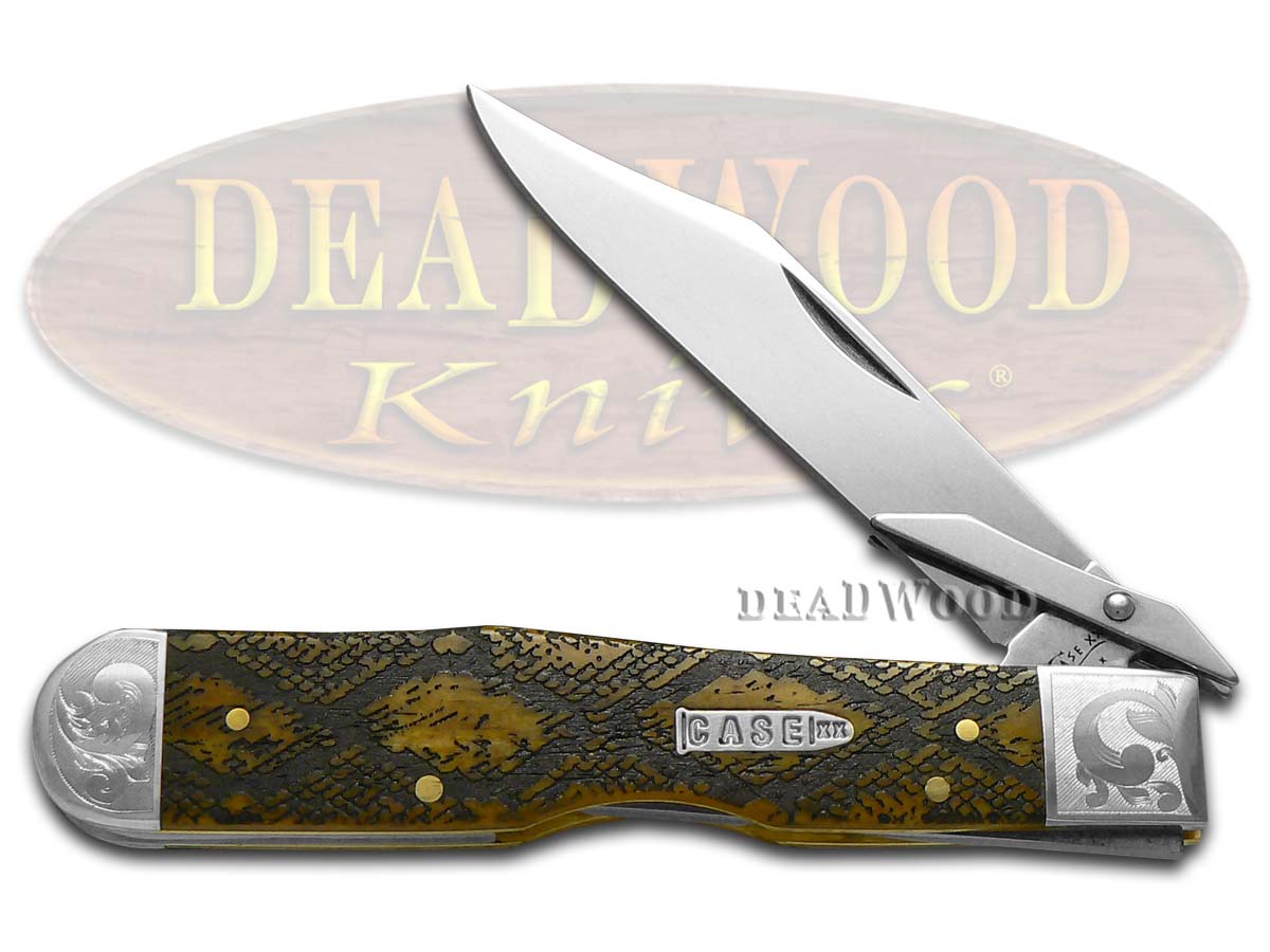 Case XX Diamondback Antique Bone Cheetah 1/200 Stainless Pocket Knife