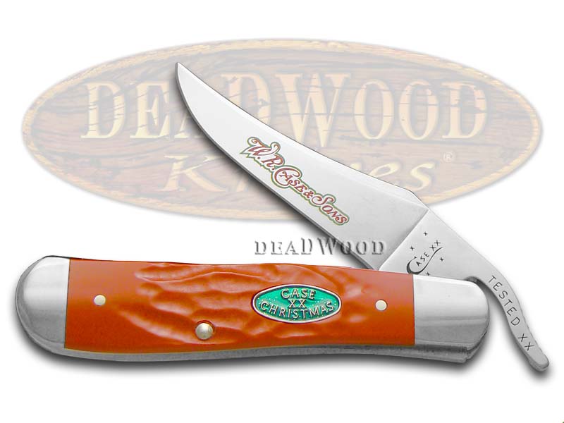 Case XX Christmas Jigged Red Delrin Synthetic Russlock Stainless Pocket Knife