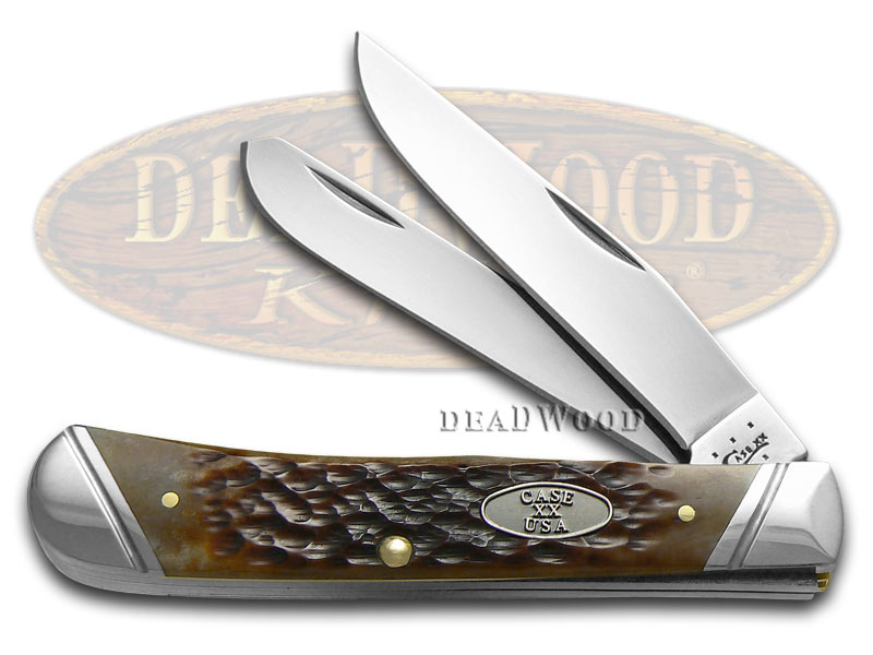 Case XX Jigged Brown Bone Trapper Stainless Pocket Knife