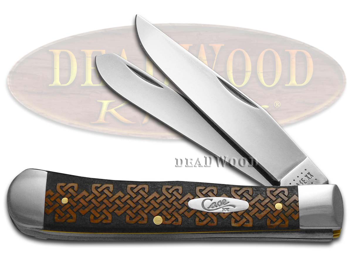 Case xx Celtic Knot Chestnut Bone Trapper 1/500 Stainless Pocket Knife Knives