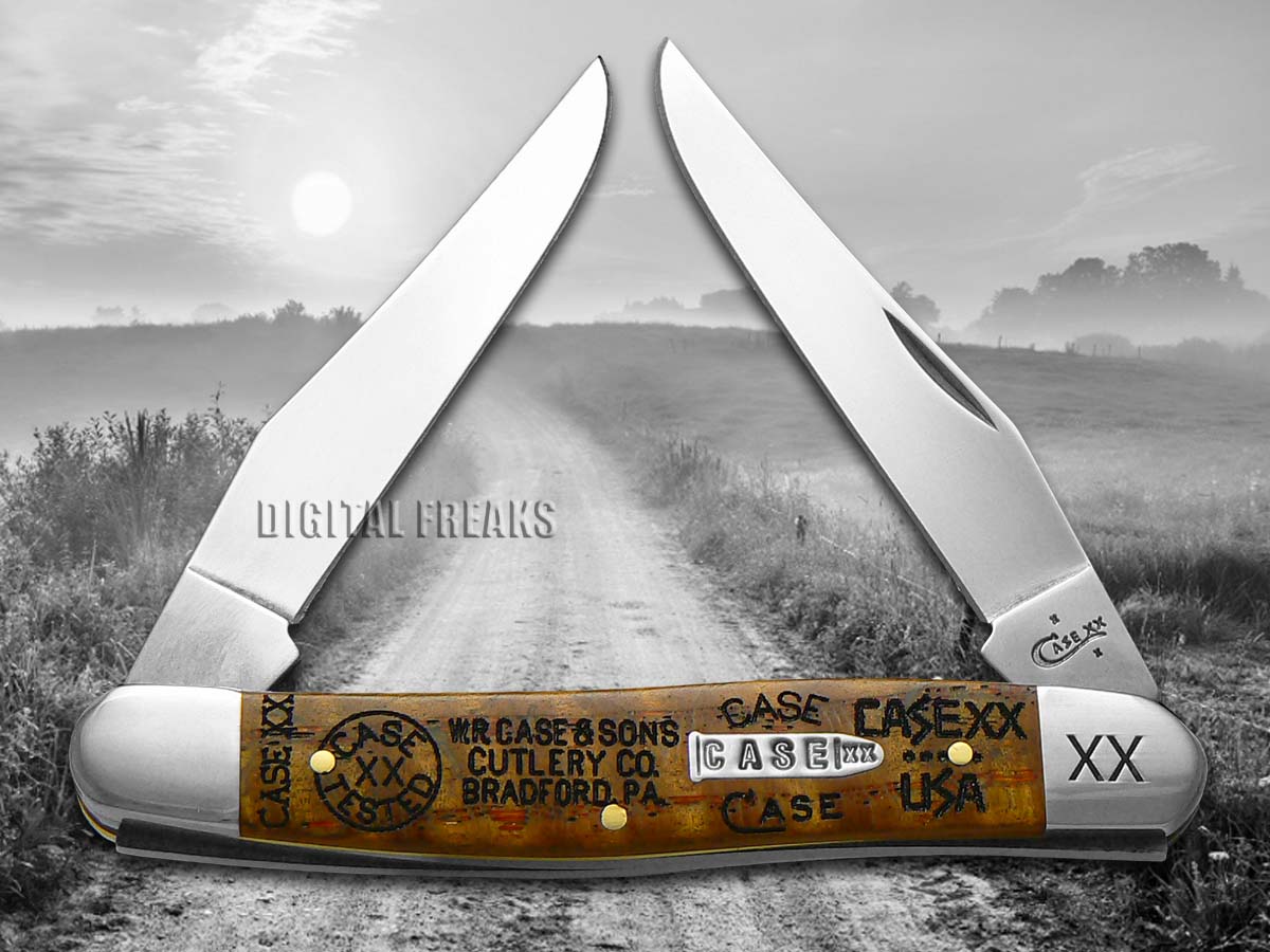 CASE XX Tang Stamps Curly Oak Wood Muskrat Stainless 29802TSW Pocket Knife 7426838182559 eBay